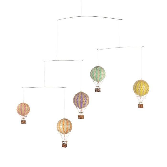 Authentic Models Hot Air Balloon Mobile in Pastel 1