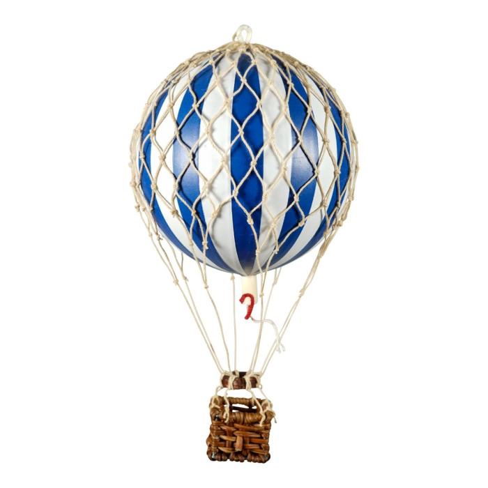 Authentic Models Floating The Skies Hot Air Balloon Small, Blue/White 1
