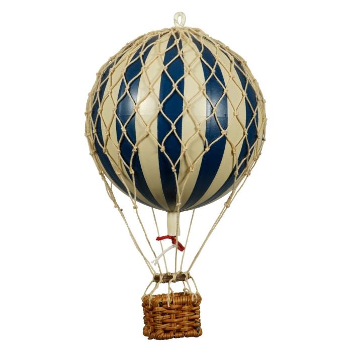 Authentic Models Floating The Skies Hot Air Balloon Small, Navy Blue/Ivory 1