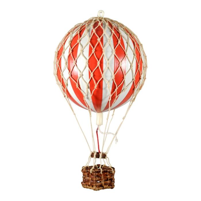 Authentic Models Floating The Skies Hot Air Balloon Small, Red/White 1