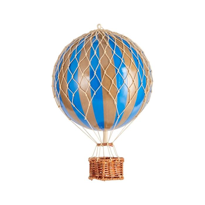 Authentic Models Travel Light Hot Air Balloon Medium, Gold Blue 1