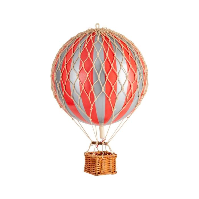 Authentic Models Travels Light Hot Air Balloon Medium, Silver Red 1