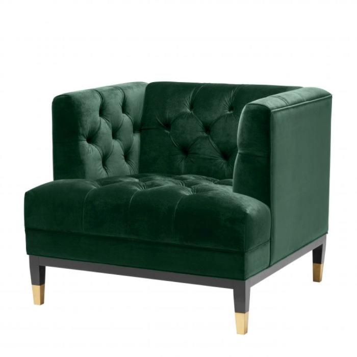 Eichholtz Chair Castelle in Green Velvet 1