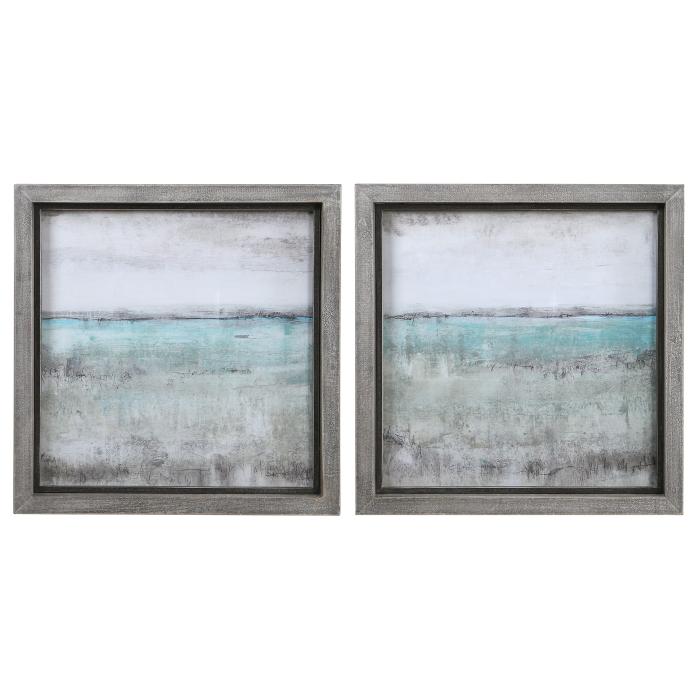 Uttermost  Aqua Horizon Framed Prints, Set/2 1