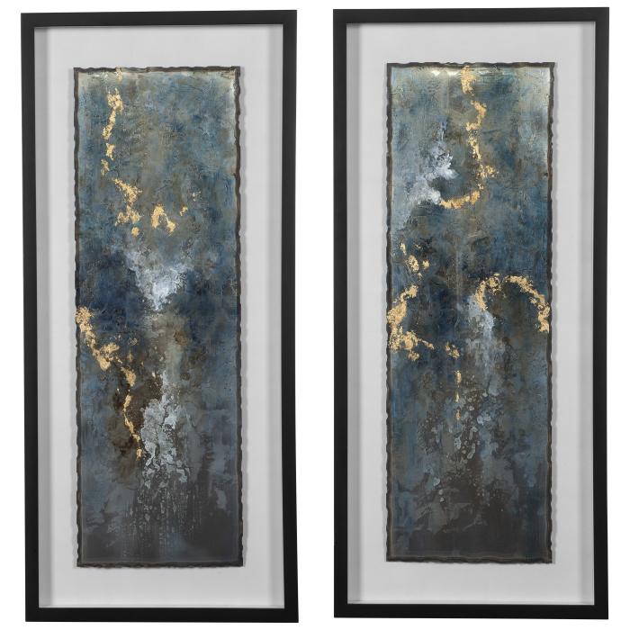 Uttermost  Glimmering Agate Abstract Prints, S/2 1