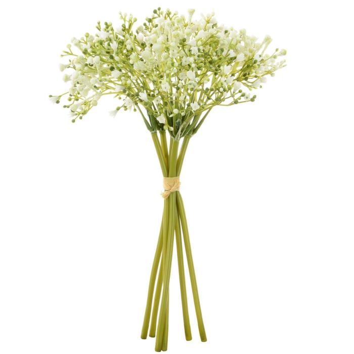 Pavilion Flowers Artificial Baby Breath / Gypsophila Bouquet White Height 28cm 1