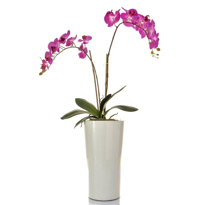 Pavilion Flowers Artificial Phalaenopsis Orchid Pink In Pot Height 90cm 1