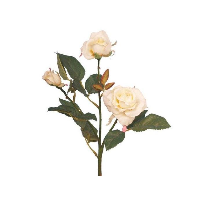 Pavilion Flowers Artificial Rose Cream Height 38cm 1