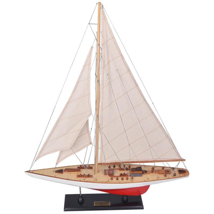 Authentic Models Endeavour Yacht Model - Red/White 1