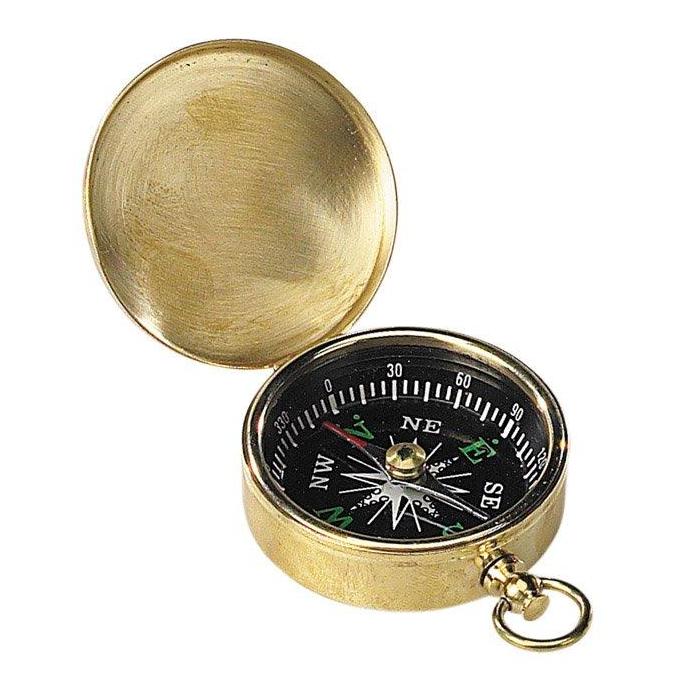 Authentic Models Small Brass Pocket Compass 1