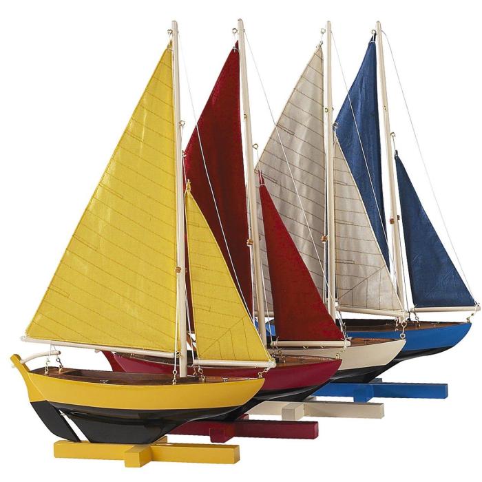 Authentic Models Sunset Sailers, Set Of 4 1
