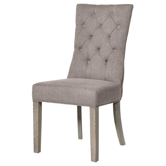 Pavilion Chic Button Back Dining Chair Huntley in Grey 1