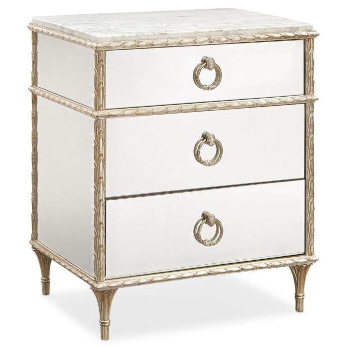 Caracole Fontainebleau Mirrored Bedside Table 1