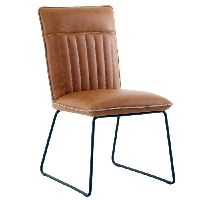 Cooper Dining Chair in Tan PU Leather 1