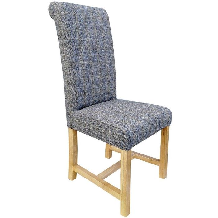 Carlton Furniture Rollback Dining Chair Windermere in Harris Tweed 1