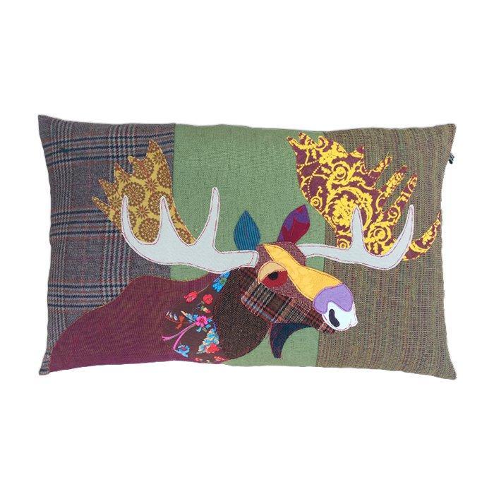 Carola Van Dyke Moose Patchwork Cushion 1