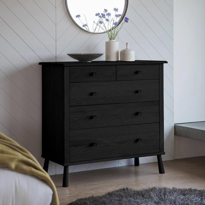 Pavilion Chic Chest of Drawers Nordic in Black Oak 1