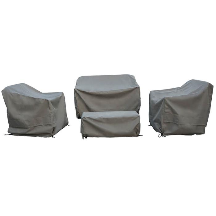 Bramblecrest 2 Seat Sofa with 2 Sofa Chairs & Coffee Table Set Covers - Khaki 1