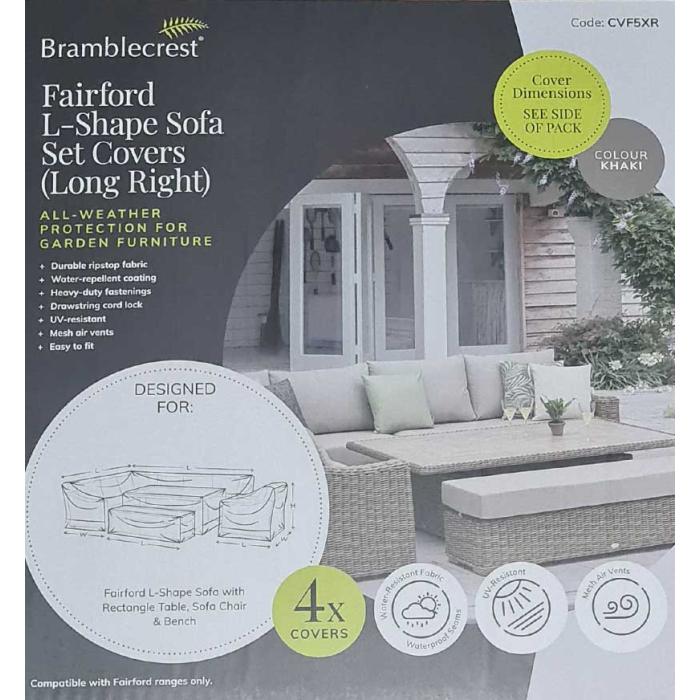 Bramblecrest Covers for Fairford L Shape Sofa Set & Sofa Chair - Long Right 1