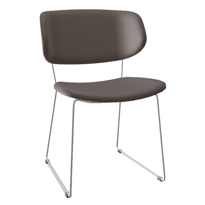Calligaris Dining Chair Claire in Taupe Faux Leather 1
