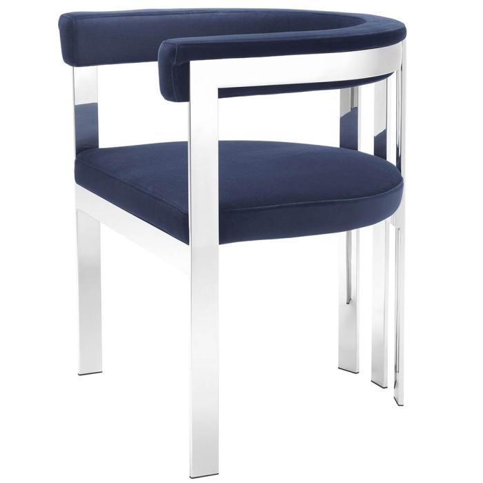 Eichholtz Clubhouse Dining Chair in Blue Velvet 1