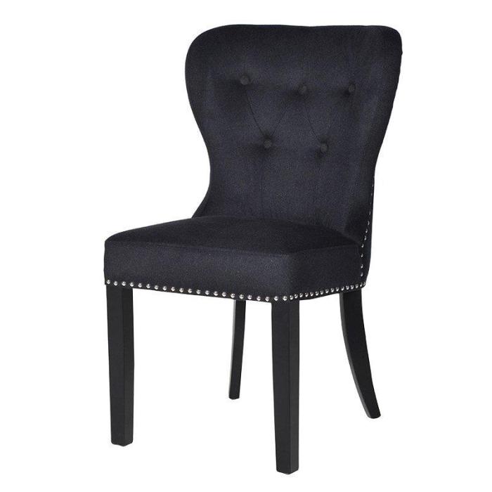 Pavilion Chic Dining Chair Sameer with Black Button Back 1