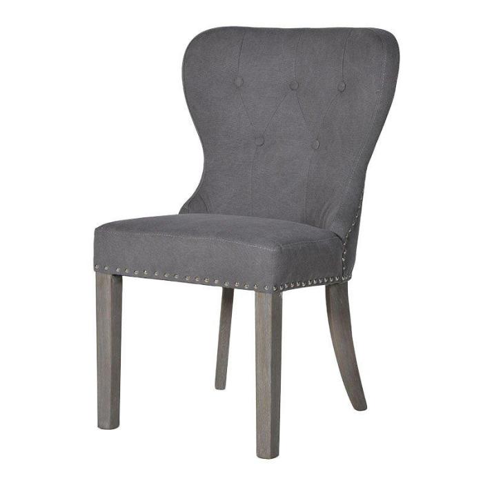 Pavilion Chic Dining Chair Sameer with Grey Button Back 1