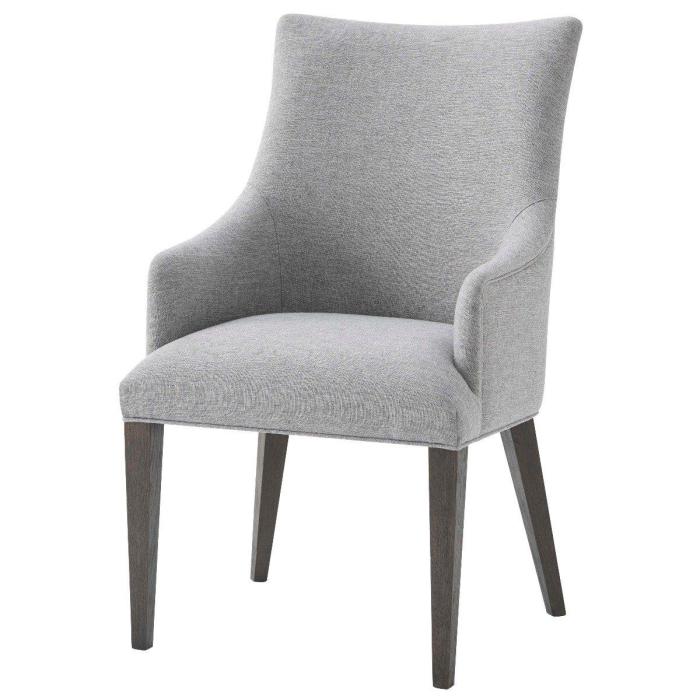 TA Studio Adele Grey Dining Chair with Arms in Matrix Pewter 1