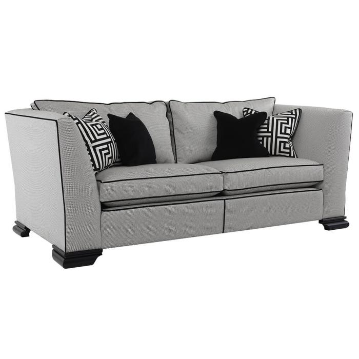 Duresta Hermitage Large Sofa in Cristalle Noir 1