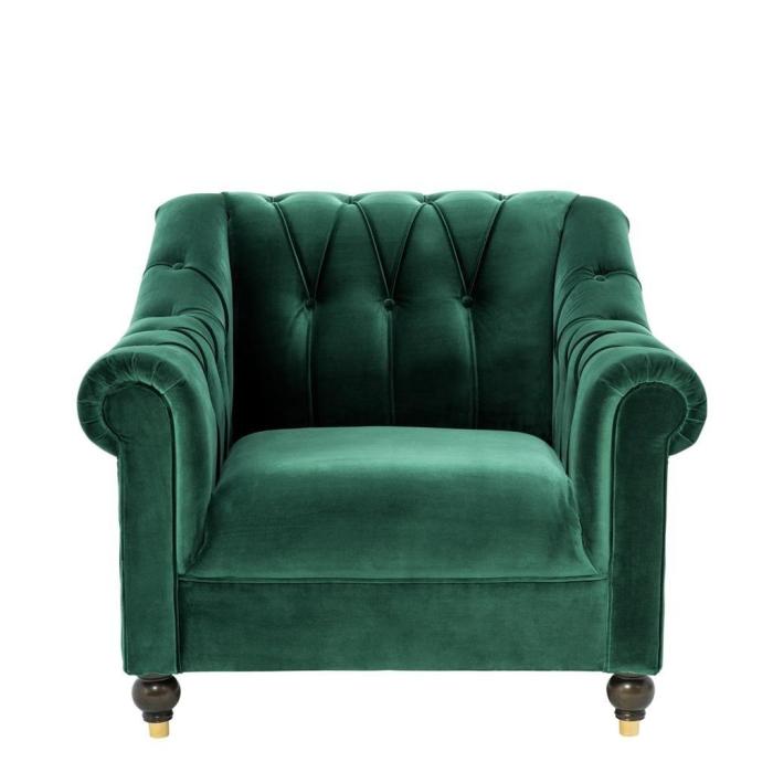 Eichholtz Brian Armchair Upholstered in Cameron Green 1