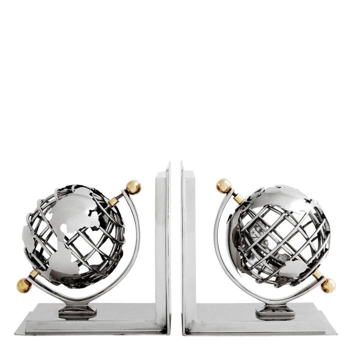 Eichholtz Bookend Globe Set Of 2 - Nickel 1