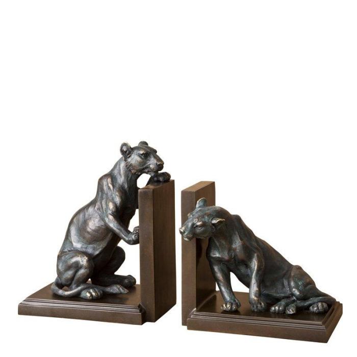 Lioness Bronze Bookends Set of 2 1