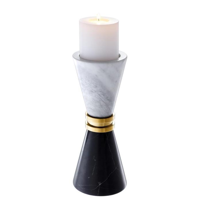 Eichholtz Candle Holder Diabolo Marble Hourglass 1