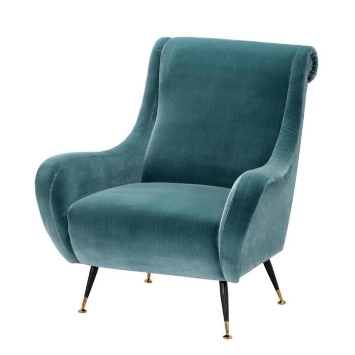 Eichholtz Giardino Chair in Deep Turquoise  1