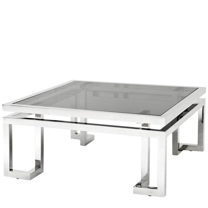 Eichholtz Coffee Table Palmer in Polished Stainless Steel 1