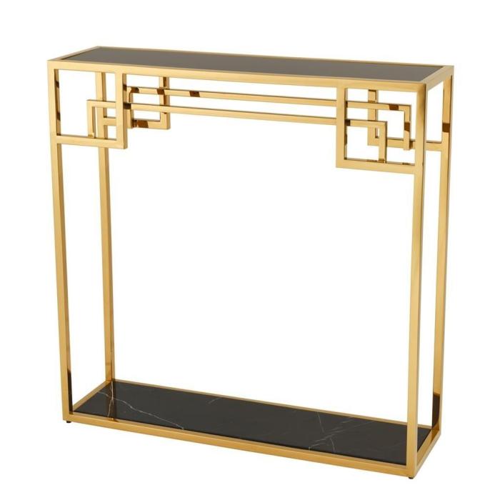 Eichholtz Narrow Console Table Morris in Gold Finish 1