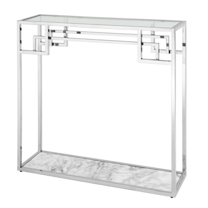 Eichholtz Narrow Console Table Morris in Polished Stainless Steel 1
