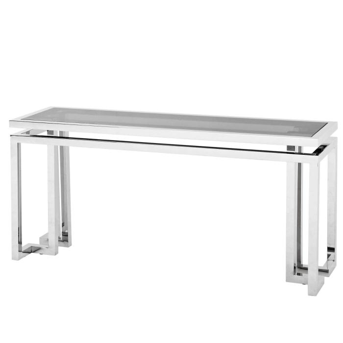 Eichholtz Console Table Palmer in Polished Stainless Steel 1