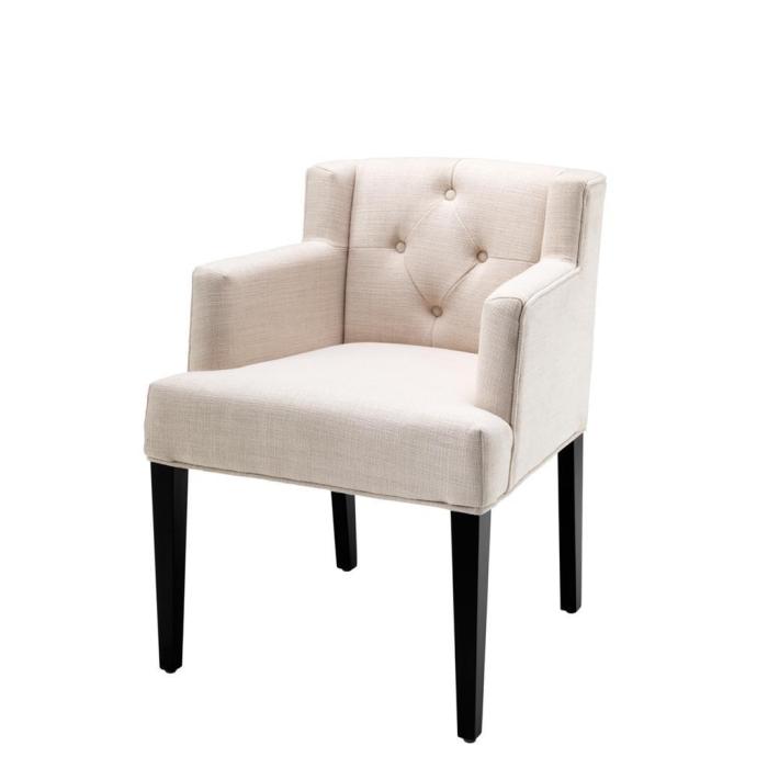 Eichholtz Boca Raton Dining Chair with Arm in Cream 1