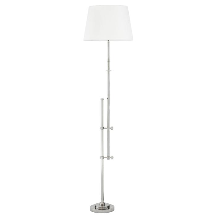Gordini Silver Industrial Floor Lamp in Nickel 1