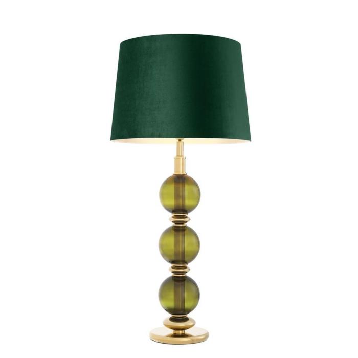 Eichholtz Table Lamp Fondoro with Velvet Green Shade 1