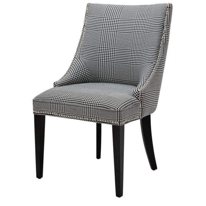 Eichholtz Bermuda Black & White Upholstered Dining Chair 1