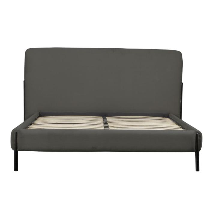 Seattle Upholstered Double Bed in Dark Grey 1