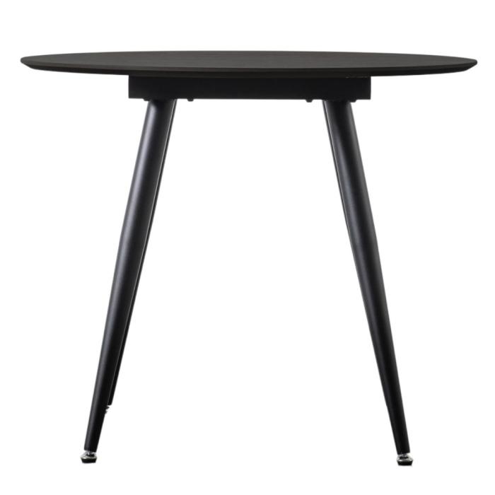 Los Angeles Round Black Dining Table 1