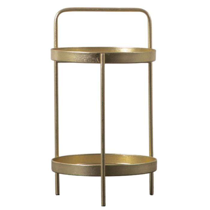 Raleigh Gold Tray Top Side Table 1