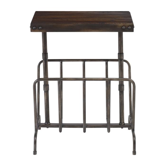 Uttermost  Sonora Industrial Magazine Accent Table 1