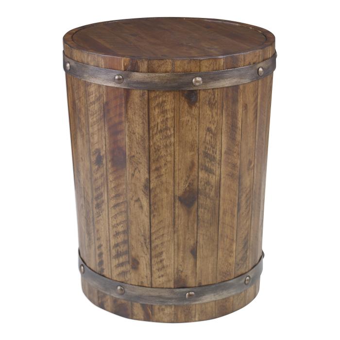 Uttermost  Ceylon Wine Barrel Side Table 1