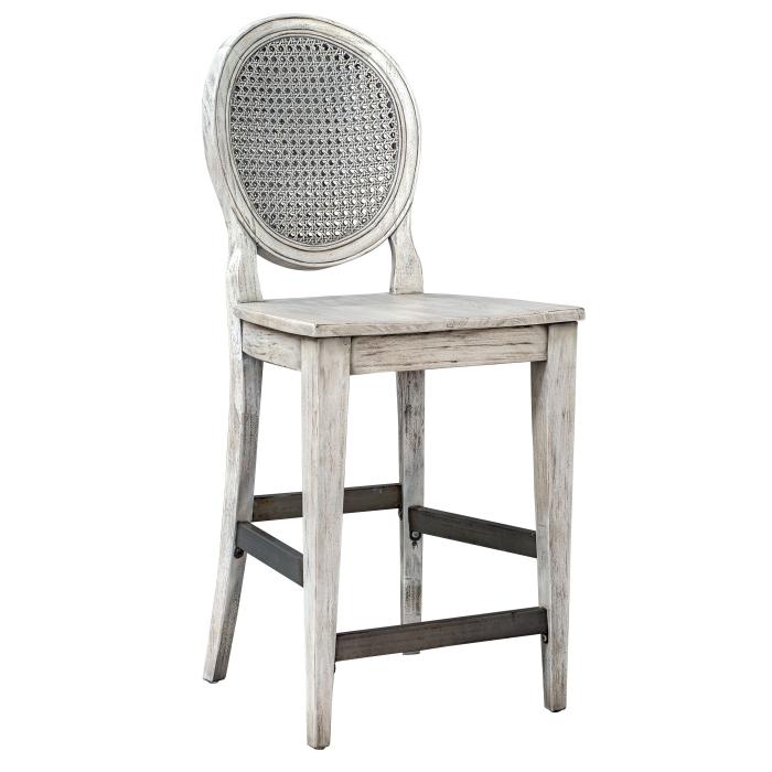 Uttermost  Clarion Aged White Counter Stool 1