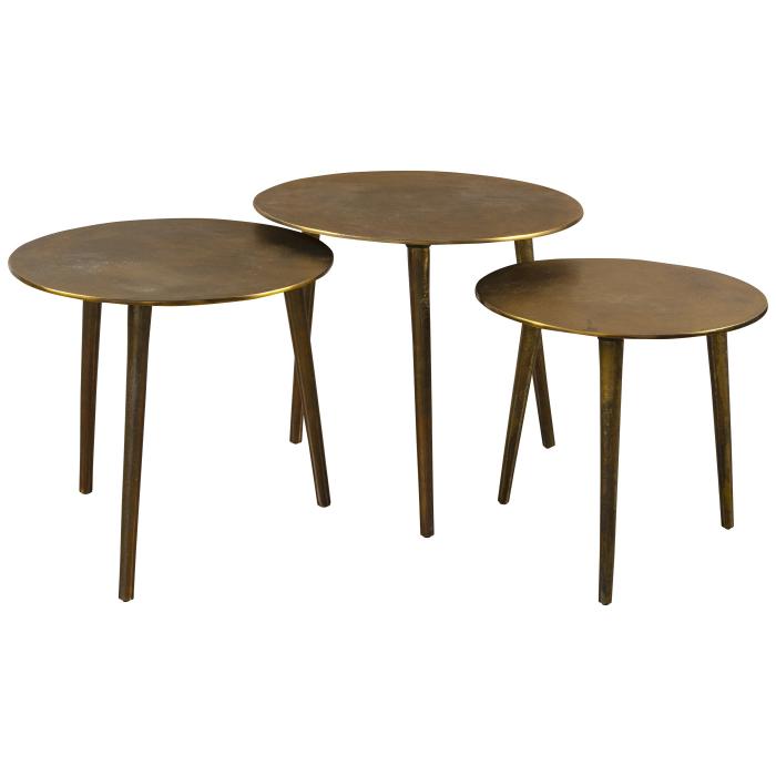 Uttermost  Kasai Gold Coffee Tables, S/3 1
