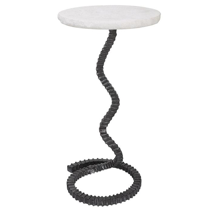 Uttermost  Lasso White Drink Table 1